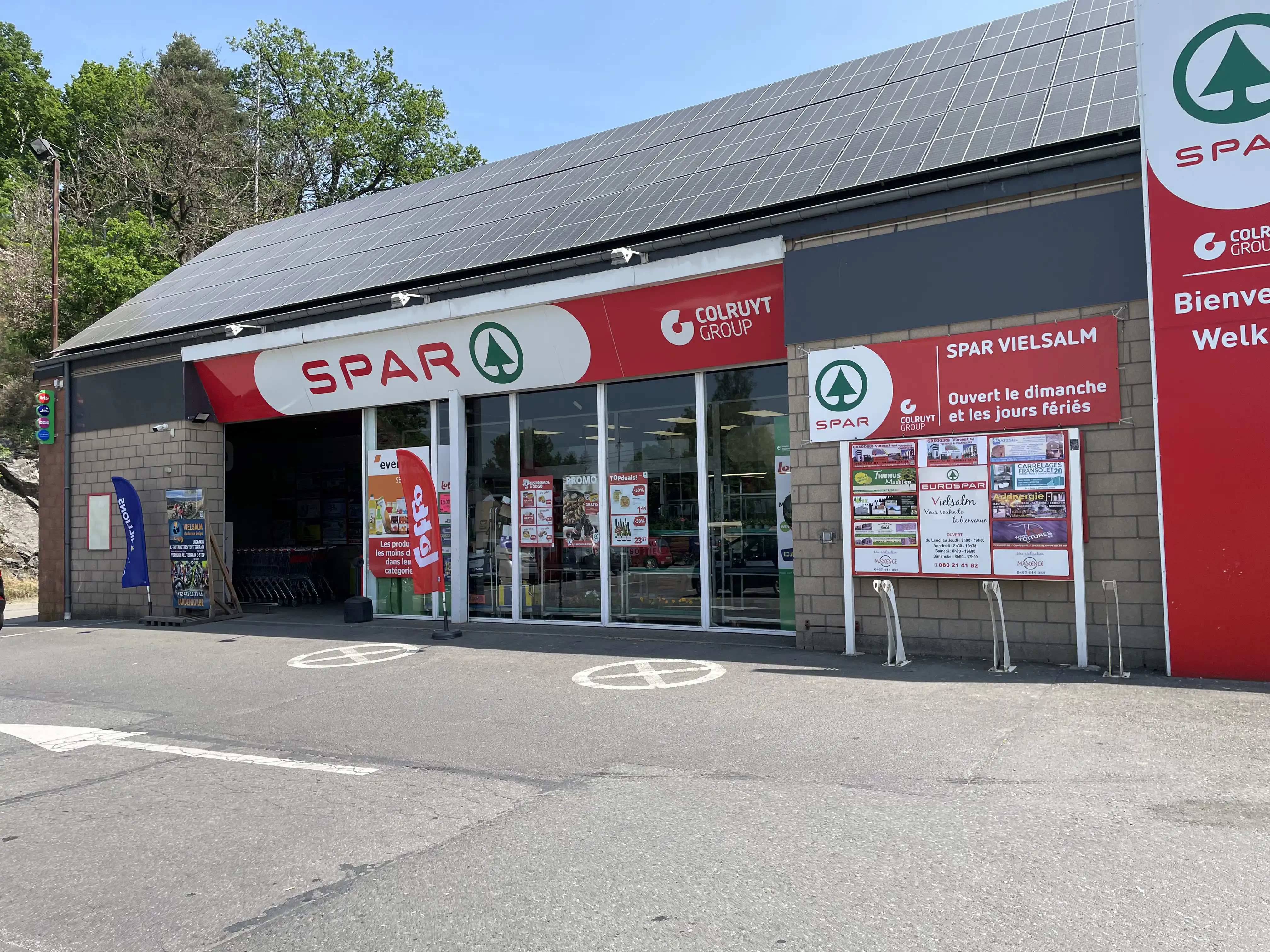 Photo du spar à Vielsalm, une des entreprises qui à accepté de répondre à mes questions
